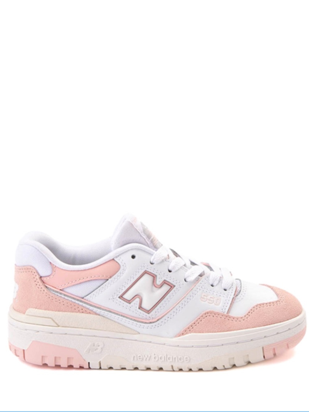 New Balance 550 Athletic Shoe - Big Kid - White / Pink Haze